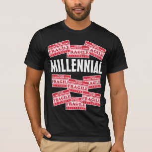 Zerbrechliches tausendjähriges, Griff sorgfältig T-Shirt