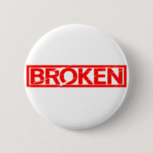 Zerbrochene Briefmarke Button