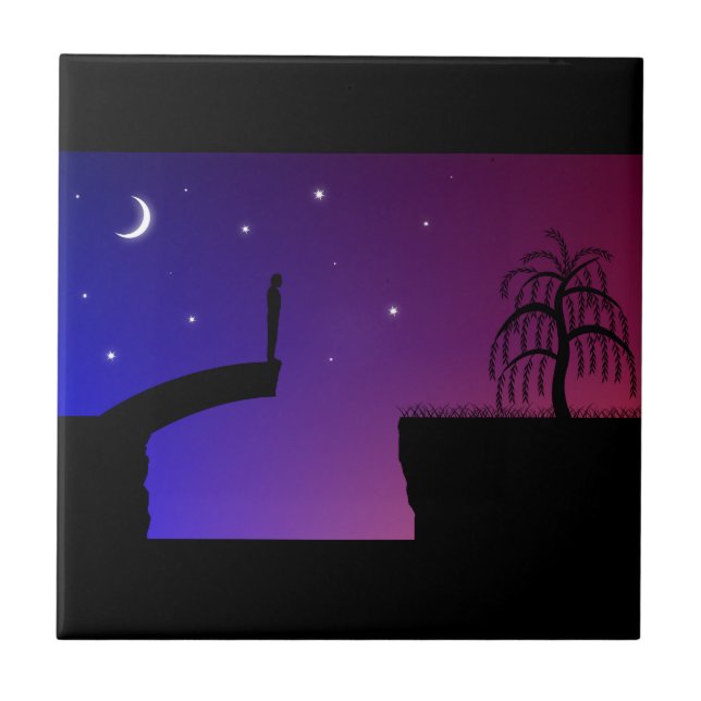 Zerbrochene Brücke dekorative Tile Fliese (Vorderseite)