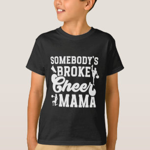 Zerbrochene Cheer Mama Cheer Mutter einer Cheerlea T-Shirt