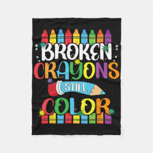 Zerbrochene Crayons immer noch Farbenbewusstsein f Fleecedecke