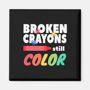 Zerbrochene Crayons immer noch Farbenbewusstsein f Magnet