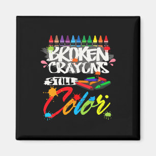 Zerbrochene Crayons immer noch Farbenbewusstsein f Magnet
