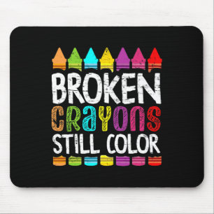 Zerbrochene Crayons immer noch Farbenbewusstsein f Mousepad