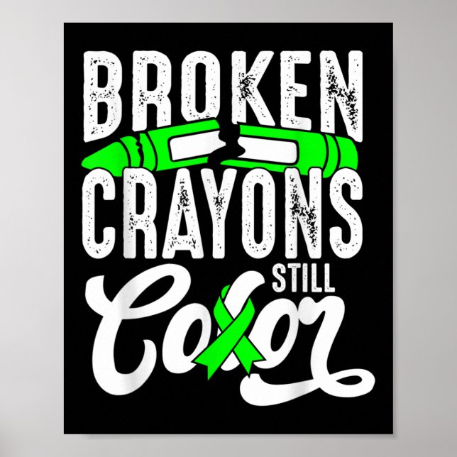Zerbrochene Crayons immer noch Farbenbewusstsein f Poster (Vorne)
