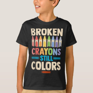Zerbrochene Crayons immer noch Farbenbewusstsein f T-Shirt