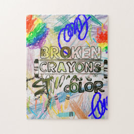 Zerbrochene Crayons noch Farbe Puzzle