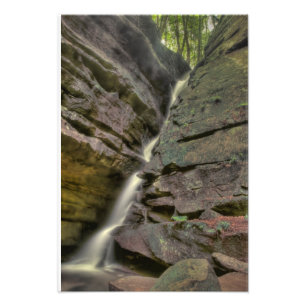Zerbrochene Felsfälle, Alte Menschenhöhle, Hügel m Fotodruck