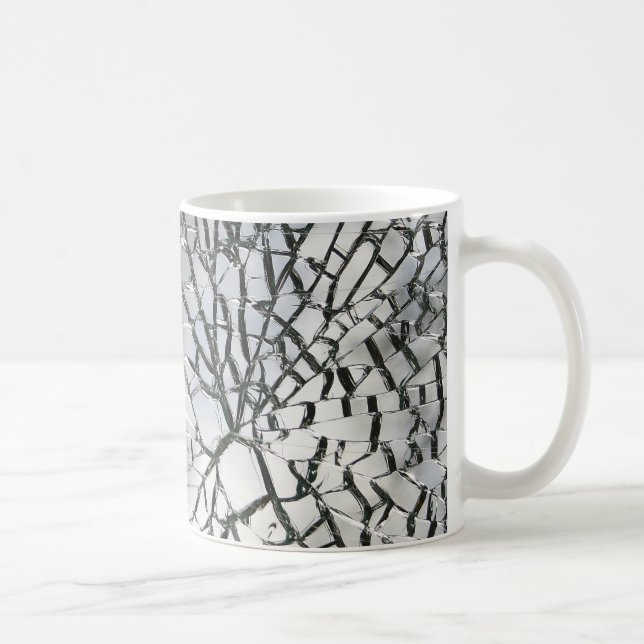 Zerbrochene Glasbeschaffenheit Kaffeetasse (Rechts)