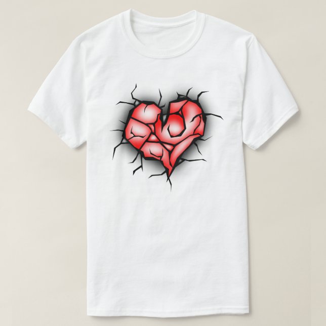 Zerbrochene Herzen T-Shirt (Design vorne)