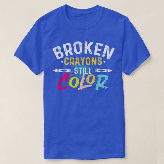 Zerbrochene Krebse immer noch farbige Mental Healt T-Shirt (Design vorne)