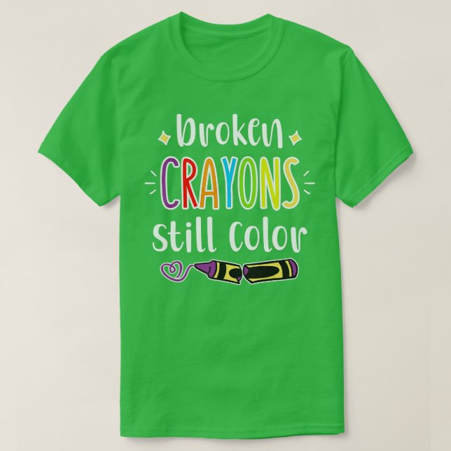 Zerbrochene Krebse noch Farbe, Angst Psychische Ge T-Shirt (Design vorne)