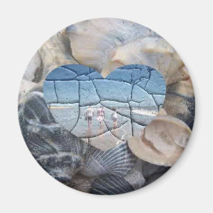 Zerbrochene Muscheln Magnet