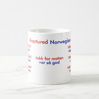 Zerbrochene norwegische Kaffee-Tasse Kaffeetasse