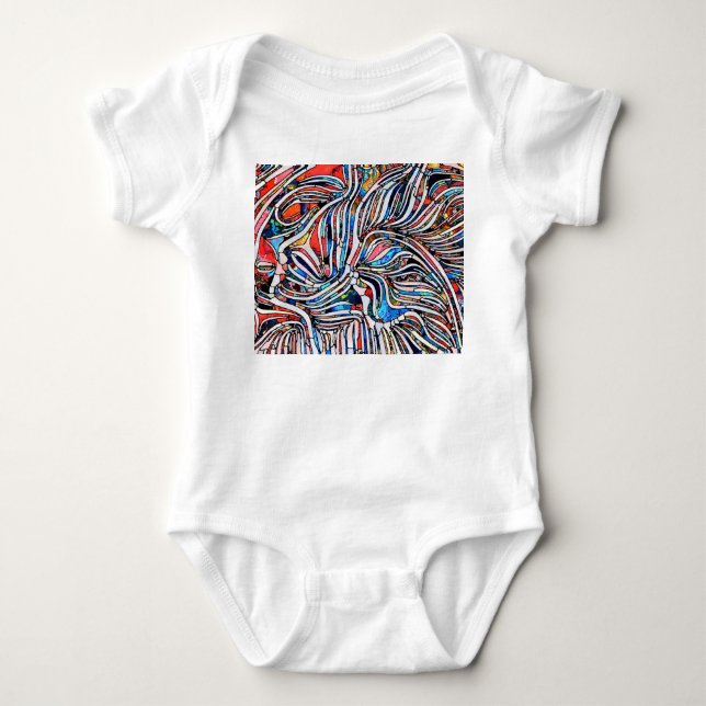 Zerbrochene Texturen: Verbleibte Glass Unity Baby Strampler (Vorderseite)
