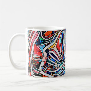 Zerbrochene Texturen: Verbleibte Glass Unity Kaffeetasse