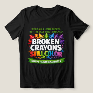 Zerbrochene Wachsmalstifte Tri-Blend Shirt