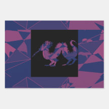 Zerbrochener blauer roter chinesischer Drache