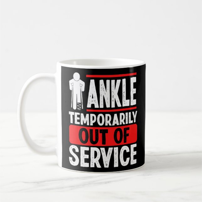 Zerbrochener Knöchel-Erholung-Spaß gebrochen Knöch Kaffeetasse (Links)