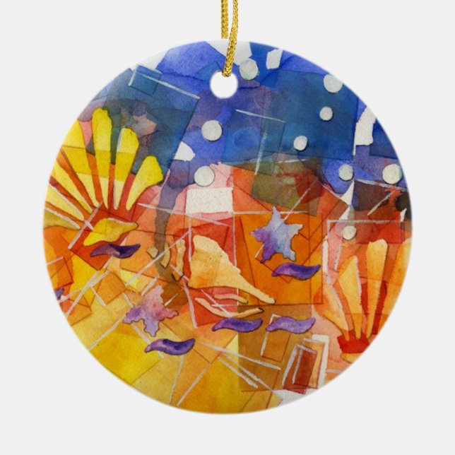Zerbrochener Ozean Keramik Ornament (Vorne)
