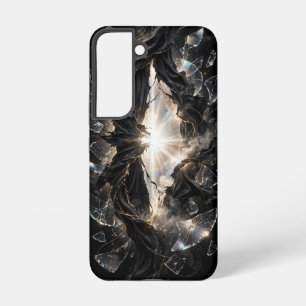 Zerbrochener Schleier des Lichts - Schwarzes Gold Samsung Galaxy Hülle