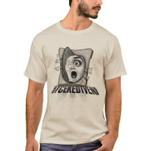 zerbrochener Spiegel Toast Horror Illustration
