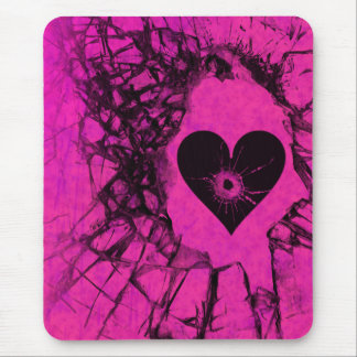 Zerbrochenes defektes Herz gotisches Mousepad