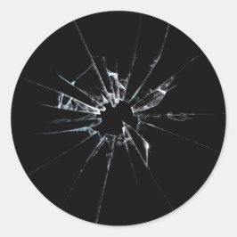 Zerbrochenes Glas Nr. 1 Runder Aufkleber
