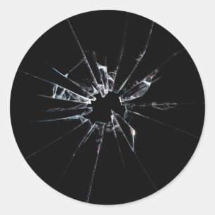 Zerbrochenes Glas Nr. 1 Runder Aufkleber