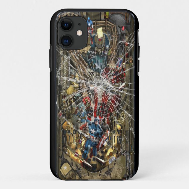 Zerbrochenes Glas - Pinball-Maschine Case-Mate iPhone Hülle (Rückseite)