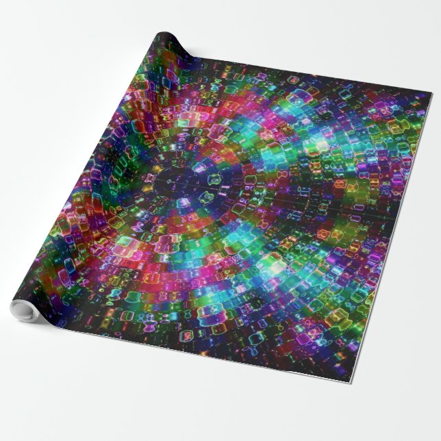 Zerbrochenes Glas-Spiralen-Packpapier Geschenkpapier (Ungerollt)