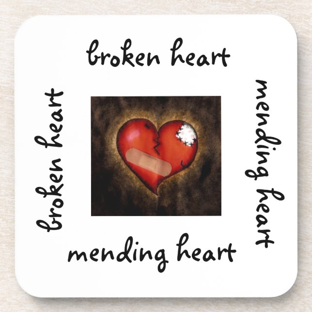 Zerbrochenes Herz/Kreislauf-Untersetzer Untersetzer (Vorderseite)