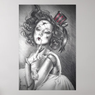 Zerbrochenes Schönheits-Plakat gebrochenes Poster