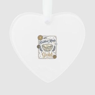 Zerbrochenes wird zu Gold Jesus Kintsugi zerbroche Ornament
