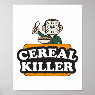 Zerealien Killer Food Puff Spaß Kostüm Spaß Hallow Poster