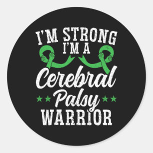 Zerebral Palsy Bewusstsein Gehirn Runder Aufkleber