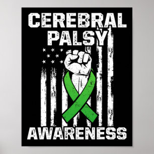Zerebral Palsy Cp Bewusstsein für die Überwindung  Poster