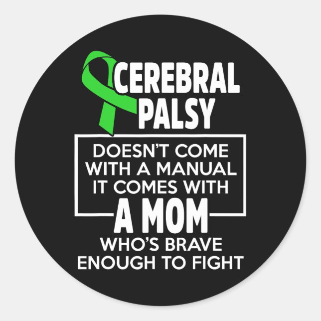 Zerebral Palsy Cp Mama Warrior Survivor Runder Aufkleber (Vorderseite)