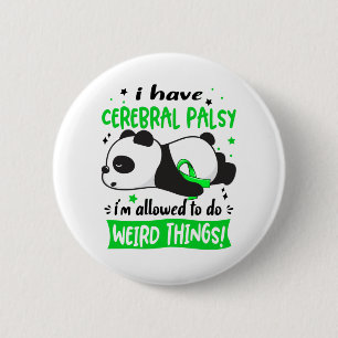 Zerebral Palsy Sensibilisierungsmonat Band Geschen Button