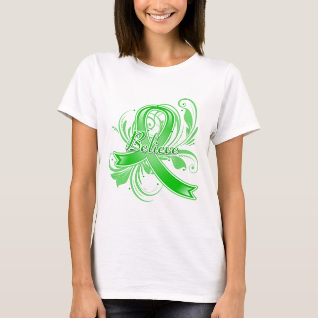 Zerebrale Lähmung glauben blühen Band T-Shirt (Vorderseite)