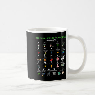 Zerebralparese-Bewusstseins-Alphabet CP Grüne Schl Kaffeetasse