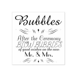 Zeremonie Bubbles Rubber Briefmarke Gummistempel