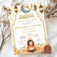 Zeremonie der floral muslimischen Girl Bismillah