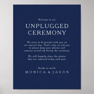Zeremonie der klassischen Navy Blue Silver Unplugg Poster