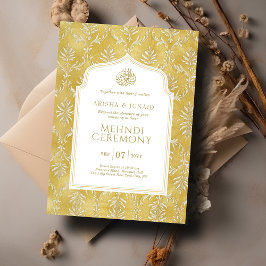 Zeremonie des Islamischen Königs Golden Damask Einladung