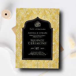 Zeremonie des Islamischen Königs Golden Damask Einladung