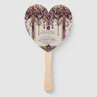 Zeremonie Fan | Wisteria Masquerade Wedding Progra Fächer