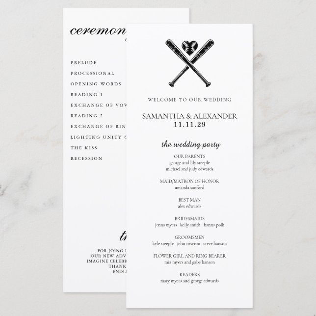 Zeremonie für Baseball-Lieben (Vorne/Hinten)