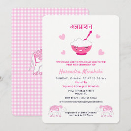 Zeremonie für den ersten Reis Annaprashan Einladung