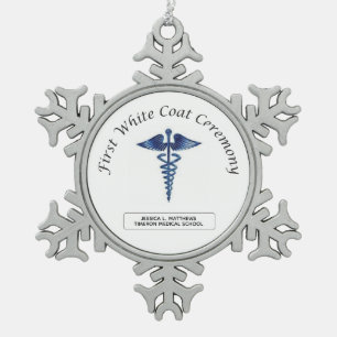 Zeremonie für die Krankenpflege Schneeflocken Zinn-Ornament